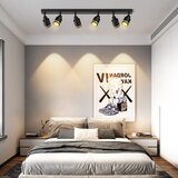 Nettlife Moderna črna stropna svetilka: 6 nastavljivih kovinskih stropnih reflektorjev, GU10 za spalnico, jedilnico, brez žarnice, (22116973) Cene