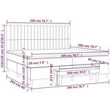 vidaXL Krevet s oprugama i madracem plavi 200 x 200 cm od tkanine | shoptok.hr