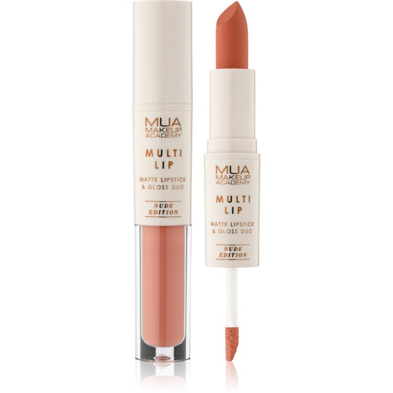 MUA Makeup Academy Multi Lip Nude Edition dugotrajni ruž i sjajilo za usne duo nijansa Caramel 3.2 g Cijene