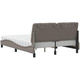  Krevet s madracem smeđesivi 140 x 190 cm od tkanine | shoptok.hr