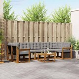  Set vanjskih sofa 8 kom. Prirodna i svijetlo siva | shoptok.hr