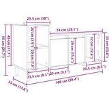 vidaXL TV ormar Umjetnički hrast 100 x 35 x 55 cm Konstruirano drvo | shoptok.hr