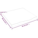 Kupaonska radna ploča 60x60x(2-4) cm netretirano masivno drvo | Eponuda.ba
