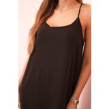 Kesi Włoski Long dress with straps brown | shoptok.hr