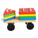 Lean Toys Leseni vlakec na vrvici s kockami iso | Shoptok.si