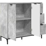 vidaXL Strani šal Betonsko siva 89.5 x 33 x 82 cm Konstruiran les | Shoptok.si