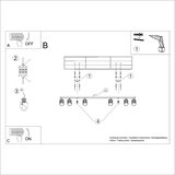 Nice Lamps crna stropna svjetiljka 6,5x117 cm gleam – | shoptok.hr