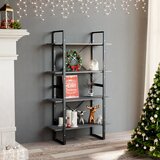 vidaXL ormarić za knjige s 4 razine sivi 80x30x140 cm od borovine | shoptok.hr