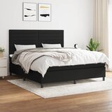  Krevet s oprugama i madracem crni 160x200 cm od tkanine | shoptok.hr
