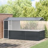 vidaXL Kletka za ptice antracit 215x78x200 cm pocinkana jekla | Shoptok.si