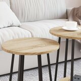 vidaXL Krajnji stolovi Sonoma hrast MDF, Metal Srednji Elegantni | shoptok.hr