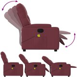  Masažni naslonjač od tkanine crvena boja vina | shoptok.hr