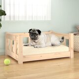  Krevet za pse 65,5 x 50,5 x 28 cm od masivne borovine | shoptok.hr