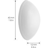 Wagner stenski blažilnik, bunkica / ploščica, Ø 40 mm, de 5 kosov, višina 12 mm, bele barve | Shoptok.si