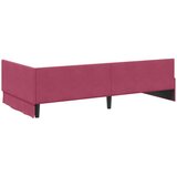 vidaXL Kotna postelja vinsko rdeča 80 x 200 cm Samet in sodobno leseno | Shoptok.si