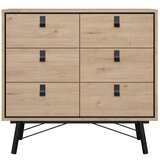 Tvilum Nizka komoda v hrastovem dekorju v naravni barvi 102x99 cm Ry – Cene