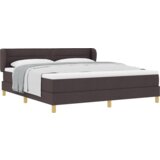 Box Spring postelja z vzmetnico v temno rjavi barvi, 180x200 cm, blago, (22051301) | Shoptok.si