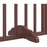 vidaXL Ograda za pse z vrati zložljiva 15 panelov rjava 750 cm les | Shoptok.si