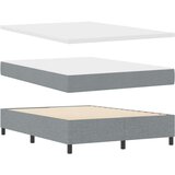  Postelja Box Spring z vzmetnico in klopjo svetlo siva 140x200 cm tkanina, (22081081) | Shoptok.si