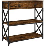 Maison Chic konzolna miza - miza ob steni dimljen hrast 75x28x75 cm inženirski les, (21786179) Cene