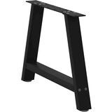 vidaXL noge kavne mizice a-oblika 2 kosa črna 60x(42-43) cm jeklo | Shoptok.si