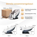 Izdelki za telo Masažni stol Zero Gravity SL Track Shiatsu masažni stol z ogrevanjem in masažo z zračnim tlakom bele/črne barve | Shoptok.si