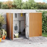  Vrtno spremište smeđe 225 x 89 x 161 cm od pocinčanog čelika | shoptok.hr