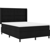  Krevet s opruga kutije s jastukom Crna 190 x 140 cm tkanina | shoptok.hr