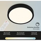 Lesnina XXXL Briloner 3704-015- LED prigušiva stropno svetlo RUNA LED/22W/230V crna + daljinski upravljač | Eponuda.com