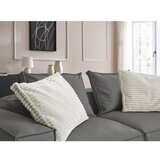 Bobochic Paris Siva sedežna garnitura iz umetnega usnja 260 cm Boheme – | Shoptok.si