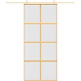  Klizna vrata zlatna 90 x 205 cm matirano staklo ESG i aluminij | shoptok.hr