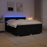  Krevet s box springom, madracem i LED-om Crna 140 x 200 cm | shoptok.hr