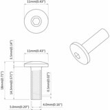  Matične Cijevi 12 pcs Crna M4 x 14,5 mm Metal | shoptok.hr