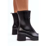 Boto Women's Matte Boots Botki On Heel Black Bertaida | Shoptok.si