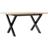 Stolić za kavu X-oblika 80x50x40 cm borovina i čelik | shoptok.hr