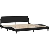  Okvir za krevet s uzglavljem crno-bijeli 200x200cm umjetna koža | shoptok.hr