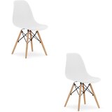 Brandless OSAKA stol bel / naravne noge x 2, (22030920) | Shoptok.si