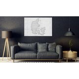  Slika na plutenoj podlozi - Geometric Land [Cork Map] 120x80 | shoptok.hr