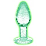 Booty Sparks Steklen analni čep Glow in The Dark, M | Shoptok.si
