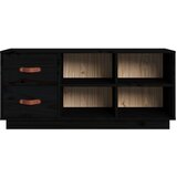  Klupa za cipele crna 100 x 34 x 45 cm od masivne borovine | shoptok.hr