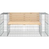  Klupa s gabionskim dizajnom 143x71x65 5 cm od borovine | shoptok.hr