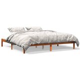 vidaXL Posteljni okvir voščeno rjav 180x200 cm trdna borovina Cene