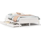 vidaXL Okvir kreveta bez madraca bijeli 150x200 cm od masivne borovine | shoptok.hr