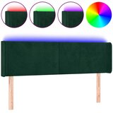  LED uzglavlje tamnozeleno 147x16x78/88 cm baršunasto | shoptok.hr