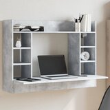 vidaXL Zidni radni stol siva boja betona 105x48x75cm konstruirano drvo Cijene