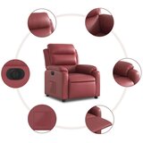  Električni naslonjač od umjetne kože crvena boja vina | shoptok.hr
