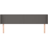  Uzglavlje s ušima sivo 163x16x78/88 cm od umjetne kože | shoptok.hr