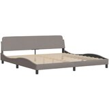 vidaXL Postelja z vzmetnico taupe 200x200 cm blago, (21156174) | Shoptok.si