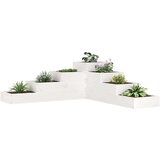  Sadilica s 4 razine 106x104 5x36 cm bijela od borovine | shoptok.hr
