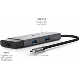 UH5020C USB Type-C 5-Port Hub, 1x USB-C Connector, 1x HDMI 4K 60Hz Port, 1x USB-C PD 100W Port, 2x USB-A 3.0 Ports, 1x USB-C 3.0 Port